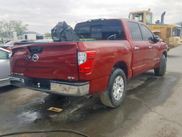 1N6AA1EK3JN510233 - 2018 NISSAN TITAN S BURGUNDY photo 4