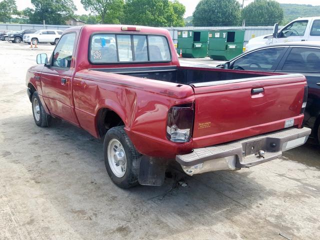 1FTCR10A6TUA54160 - 1996 FORD RANGER BURGUNDY photo 3