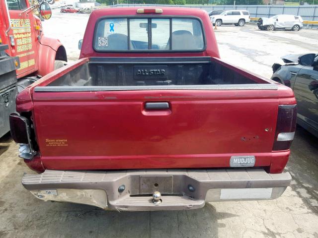 1FTCR10A6TUA54160 - 1996 FORD RANGER BURGUNDY photo 6