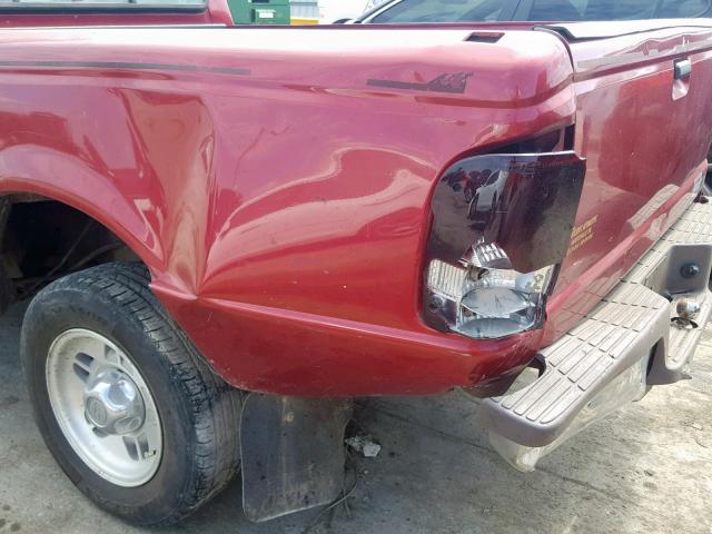 1FTCR10A6TUA54160 - 1996 FORD RANGER BURGUNDY photo 9