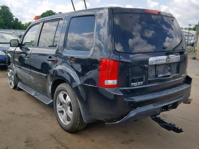 5FNYF4H71CB031810 - 2012 HONDA PILOT EXLN BLACK photo 3