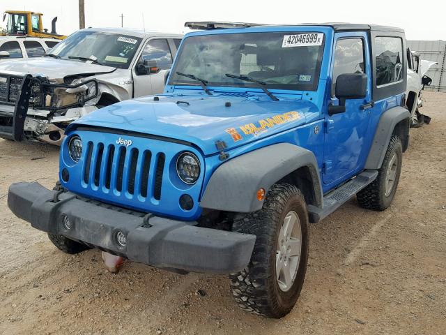 1J4AA2D15AL157744 - 2010 JEEP WRANGLER S BLUE photo 2