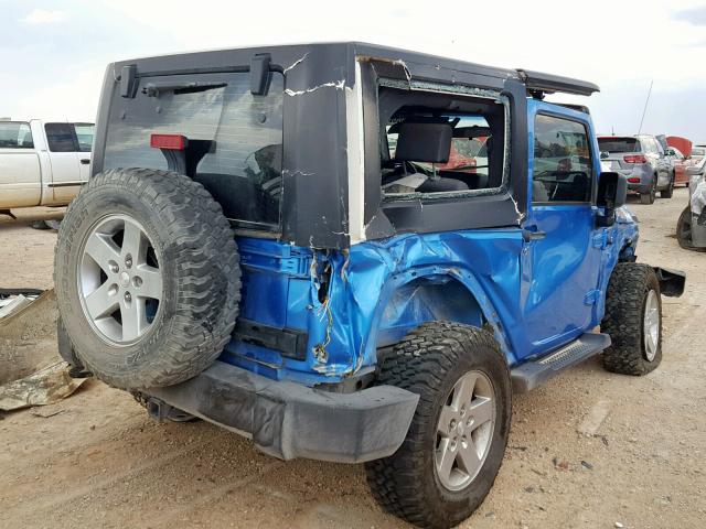 1J4AA2D15AL157744 - 2010 JEEP WRANGLER S BLUE photo 4