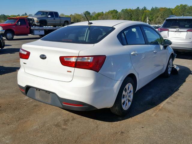 KNADM4A30F6428644 - 2015 KIA RIO LX WHITE photo 4