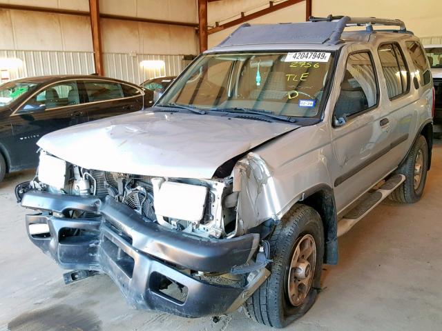 5N1ED28T9YC612756 - 2000 NISSAN XTERRA XE SILVER photo 2