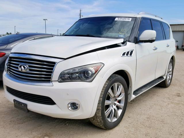 JN8AZ2NF5C9516622 - 2012 INFINITI QX56 WHITE photo 2