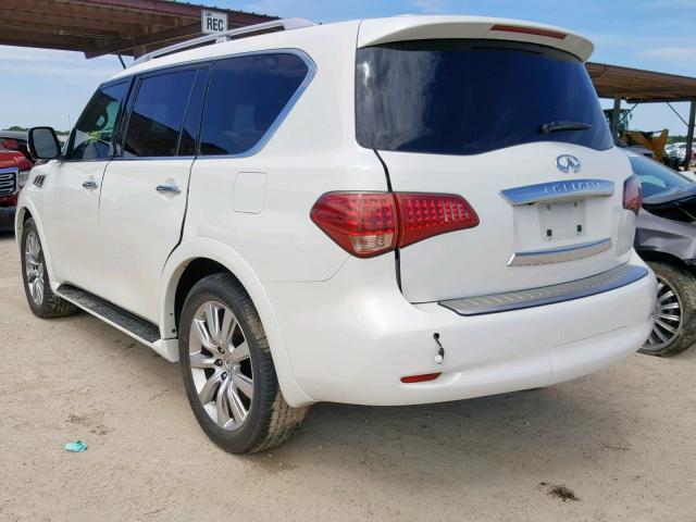 JN8AZ2NF5C9516622 - 2012 INFINITI QX56 WHITE photo 3