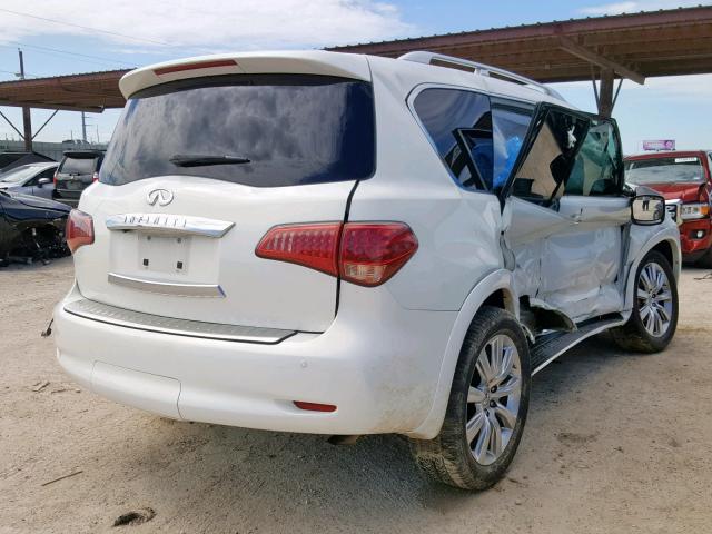 JN8AZ2NF5C9516622 - 2012 INFINITI QX56 WHITE photo 4