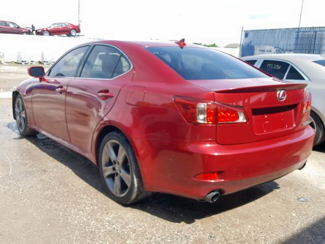 JTHBF5C28B5153098 - 2011 LEXUS IS 250 RED photo 3