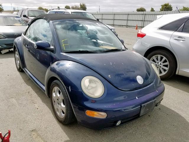 3VWCK21Y73M306778 - 2003 VOLKSWAGEN NEW BEETLE BLUE photo 1
