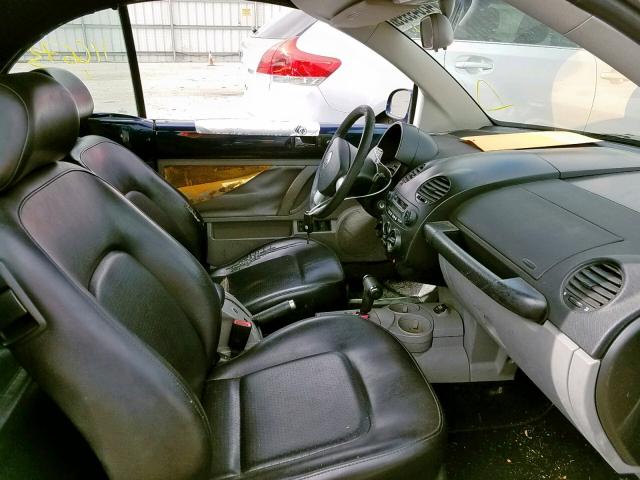 3VWCK21Y73M306778 - 2003 VOLKSWAGEN NEW BEETLE BLUE photo 5