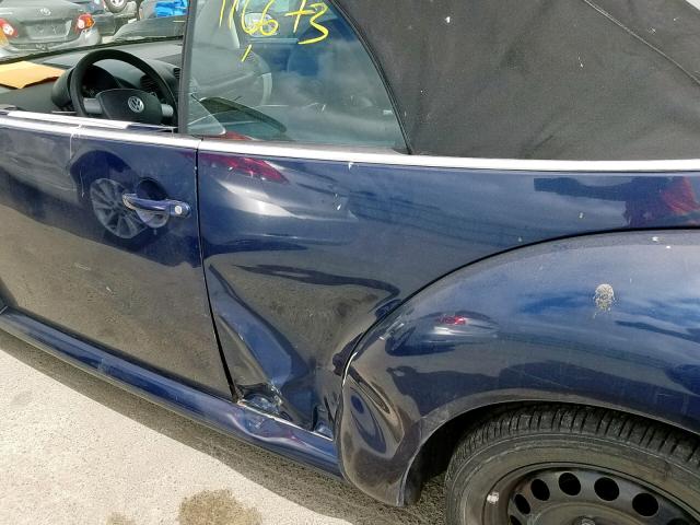 3VWCK21Y73M306778 - 2003 VOLKSWAGEN NEW BEETLE BLUE photo 9