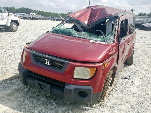 5J6YH18746L001124 - 2006 HONDA ELEMENT EX BURGUNDY photo 2