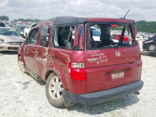 5J6YH18746L001124 - 2006 HONDA ELEMENT EX BURGUNDY photo 3