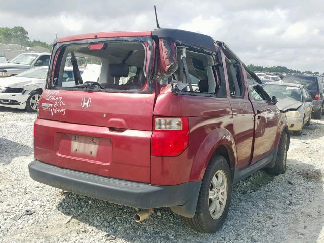 5J6YH18746L001124 - 2006 HONDA ELEMENT EX BURGUNDY photo 4