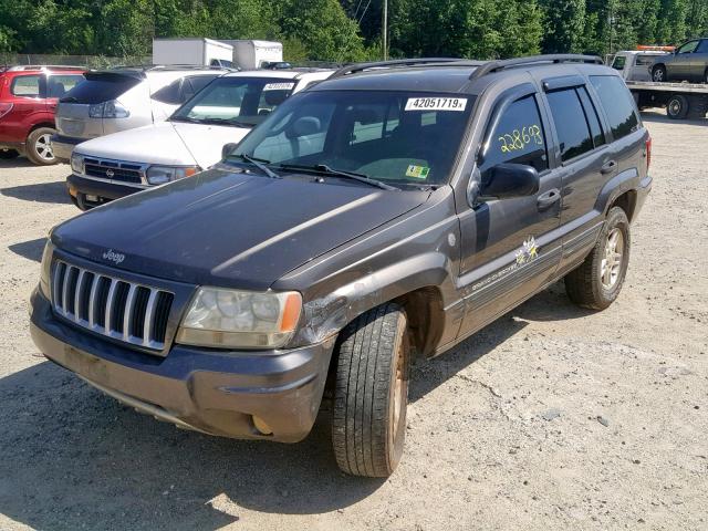 1J4GW48N94C408936 - 2004 JEEP GRAND CHER GRAY photo 2