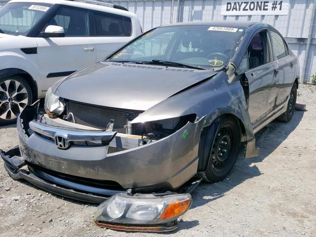 2HGFA16218H000894 - 2008 HONDA CIVIC DX GRAY photo 2