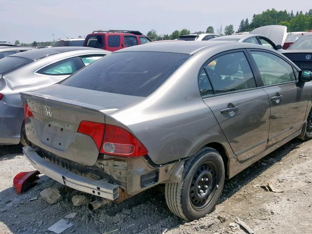 2HGFA16218H000894 - 2008 HONDA CIVIC DX GRAY photo 4