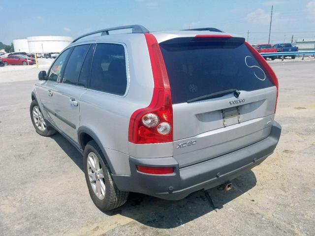 YV1CZ911851145538 - 2005 VOLVO XC90 T6 SILVER photo 3