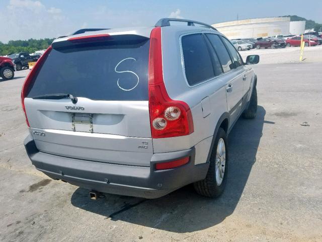 YV1CZ911851145538 - 2005 VOLVO XC90 T6 SILVER photo 4