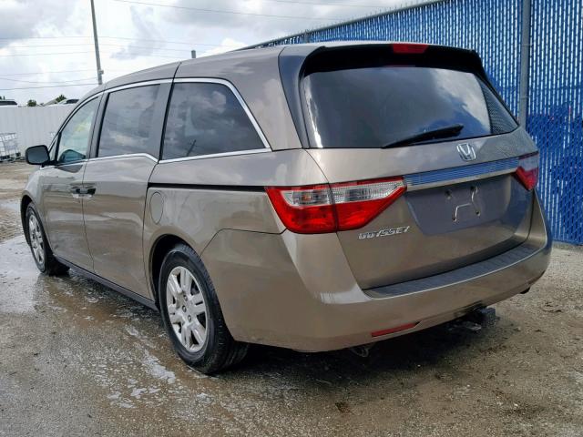 5FNRL5H29CB096332 - 2012 HONDA ODYSSEY LX BROWN photo 3