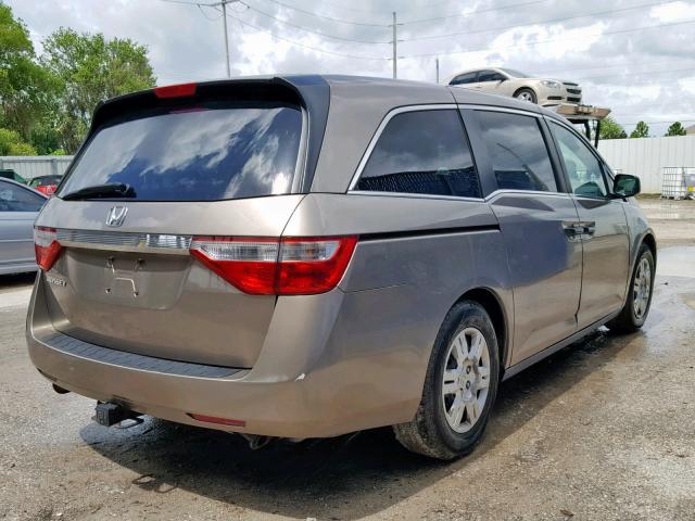 5FNRL5H29CB096332 - 2012 HONDA ODYSSEY LX BROWN photo 4