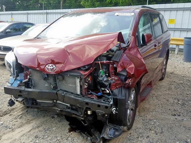 5TDXK3DC8FS552205 - 2015 TOYOTA SIENNA SPO RED photo 2