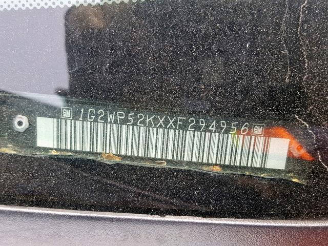 1G2WP52KXXF294956 - 1999 PONTIAC GRAND PRIX BLACK photo 10