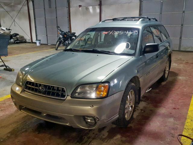 4S3BH675447644572 - 2004 SUBARU LEGACY OUT GREEN photo 2