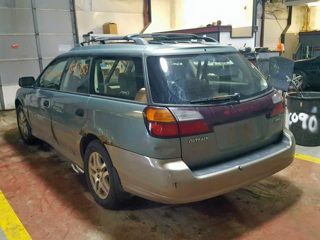 4S3BH675447644572 - 2004 SUBARU LEGACY OUT GREEN photo 3