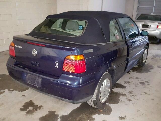 3VWCC21V91M801662 - 2001 VOLKSWAGEN CABRIO GLS BLUE photo 4