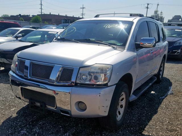 5N1AA08A74N712184 - 2004 NISSAN ARMADA SE SILVER photo 2