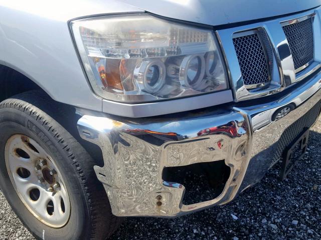 5N1AA08A74N712184 - 2004 NISSAN ARMADA SE SILVER photo 9