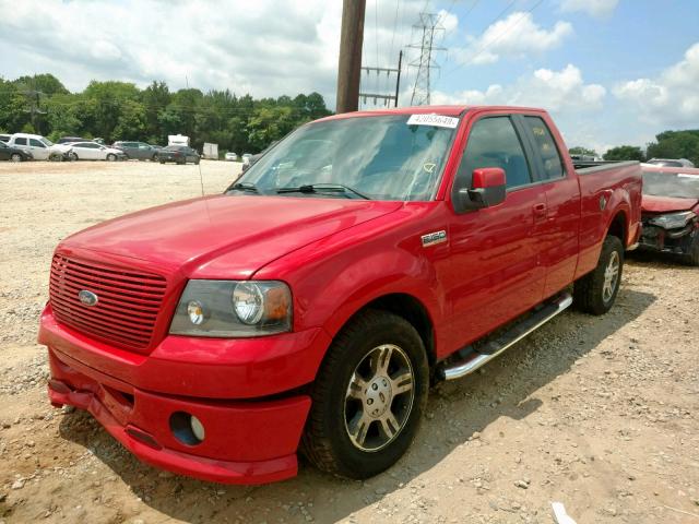 1FTPX12557NA33551 - 2007 FORD F150 RED photo 2