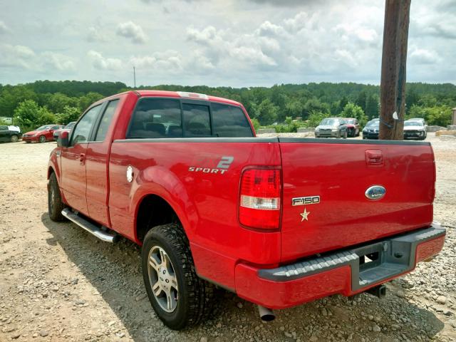 1FTPX12557NA33551 - 2007 FORD F150 RED photo 3