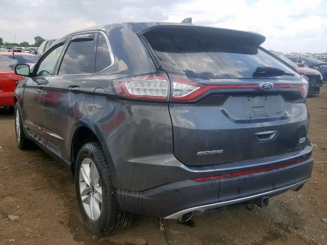 2FMPK3J99GBC50249 - 2016 FORD EDGE SEL GRAY photo 3