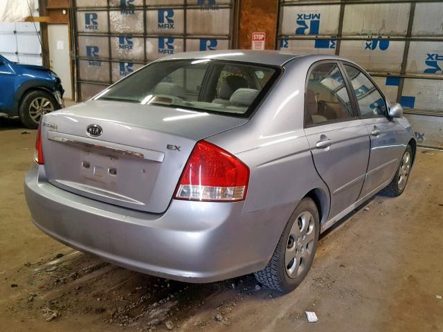 KNAFE121275410185 - 2007 KIA SPECTRA EX BLUE photo 4