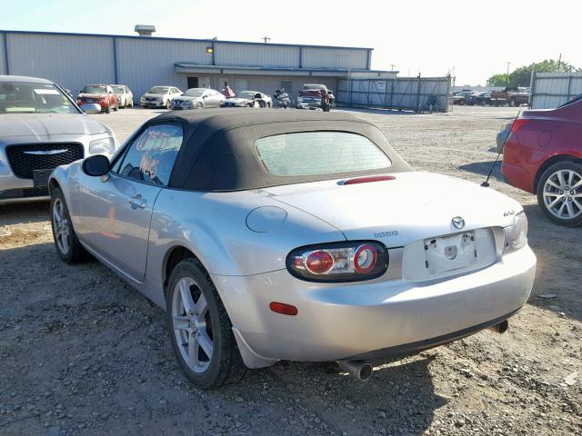 JM1NC25F570134454 - 2007 MAZDA MX-5 MIATA SILVER photo 3