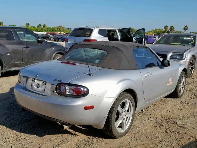 JM1NC25F570134454 - 2007 MAZDA MX-5 MIATA SILVER photo 4