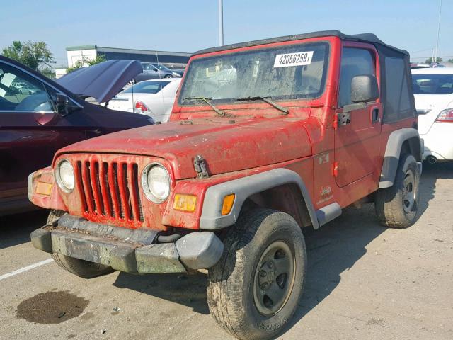 1J4FA39S84P716438 - 2004 JEEP WRANGLER X RED photo 2