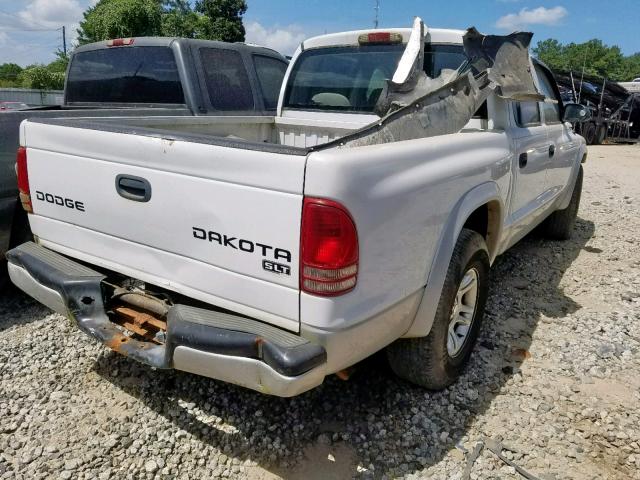 1D7HL48X43S201918 - 2003 DODGE DAKOTA QUA WHITE photo 4