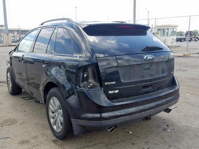 2FMDK38C48BA01931 - 2008 FORD EDGE SEL BLACK photo 3