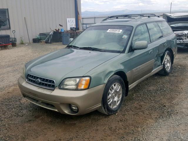 4S3BH686347637751 - 2004 SUBARU LEGACY OUT GREEN photo 2