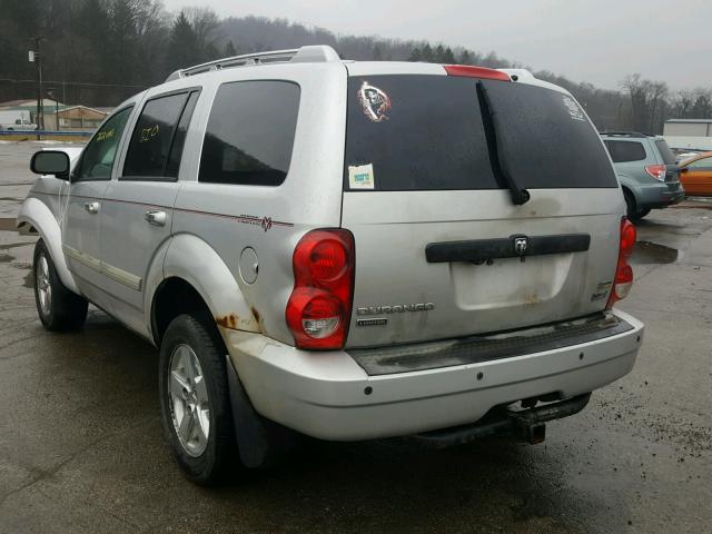 1D8HB58N28F123268 - 2008 DODGE DURANGO LI SILVER photo 3