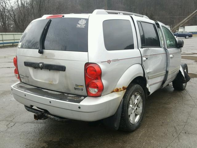 1D8HB58N28F123268 - 2008 DODGE DURANGO LI SILVER photo 4