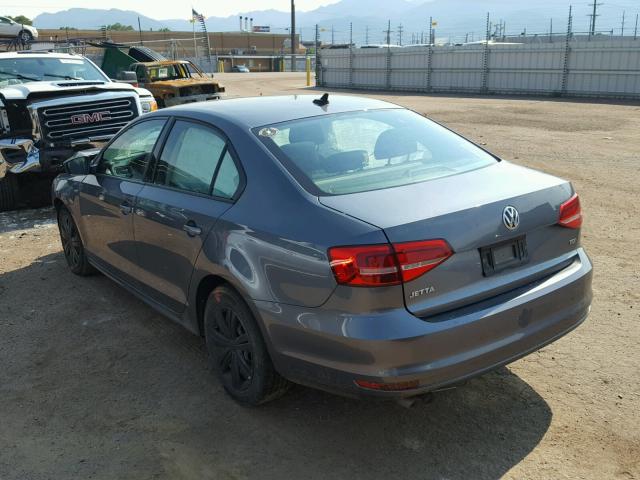 3VWLA7AJ3FM423958 - 2015 VOLKSWAGEN JETTA TDI GRAY photo 3