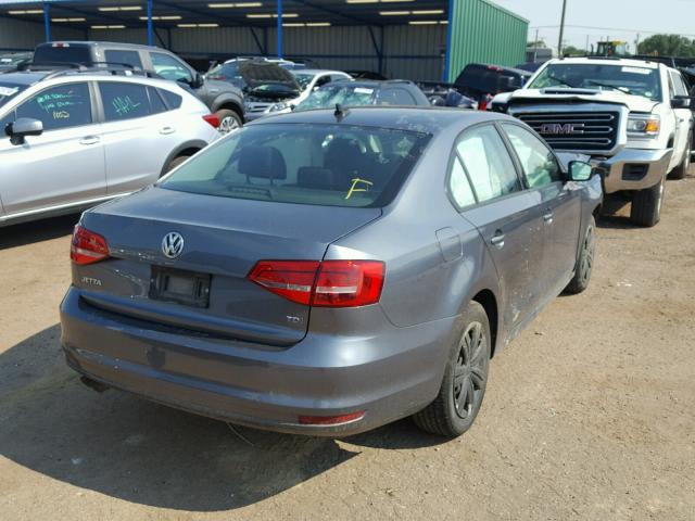 3VWLA7AJ3FM423958 - 2015 VOLKSWAGEN JETTA TDI GRAY photo 4