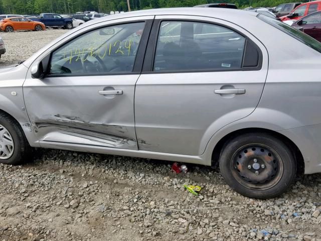 KL1TD56678B061637 - 2008 CHEVROLET AVEO BASE Күміс фото 9