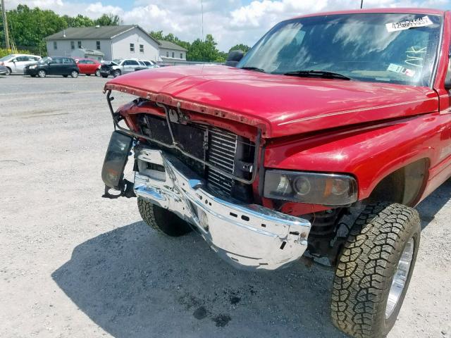 1B7KF2362XJ538996 - 1999 DODGE RAM 2500 RED photo 10