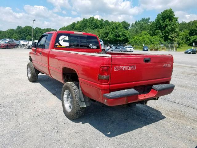 1B7KF2362XJ538996 - 1999 DODGE RAM 2500 RED photo 3